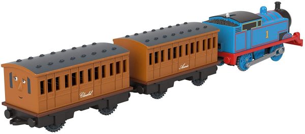 Thomas & Friends-Gli Indimenticabili Locomotiva Motorizzata Thomas con Annie e Clarabe Giocattolo per Bambini 3+Anni, Colore, Clarabel, GHK82