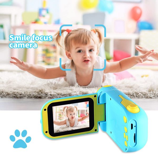 Fotocamera per Bambini Giocattolo Videocamera Digitale per Bambini Giocattolo per Bambini Schermo HD da 2.4 pollici 1080P con 32 GB TF Card Giocattoli da Regalo da 3 a 12 anni Ragazzi e Ragazze (blu) - immagine 3