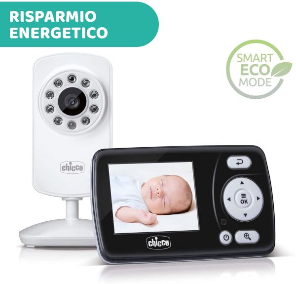 Chicco Baby Monitor Video Smart, Videocamera per Neonati e Bambini con Schermo a Colori LCD 2.4", Portata 200 m, Visione Notturna, Attivazione Vocale, Batteria a Lunga Durata - immagine 4