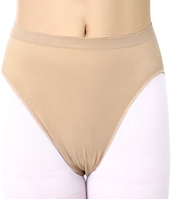 Bezioner 3 Pack Balletto Slips Dance Panty Ragazze Briefs Donne Dancing Panties Beige - immagine 5