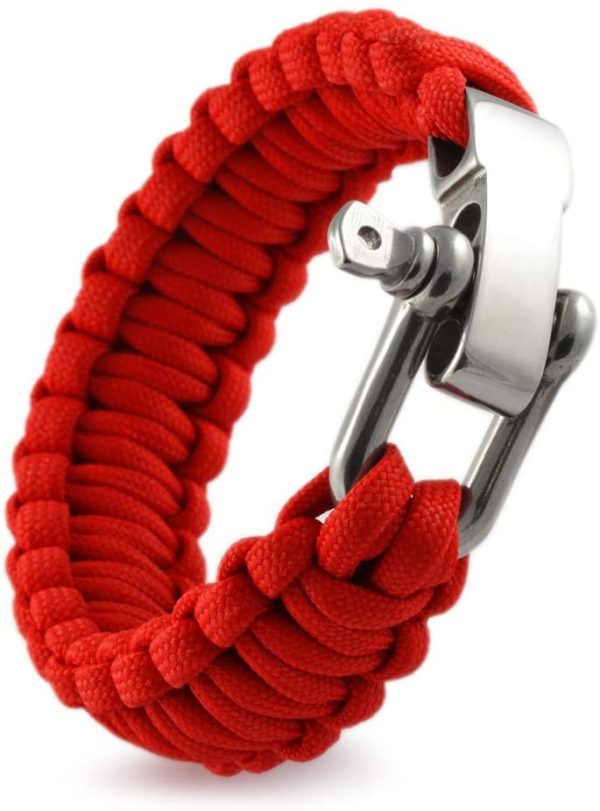 550 Paracord - Corda da paracadute a 7 fili, lunghezza complessiva: 30 m, colore: Rosso - immagine 6