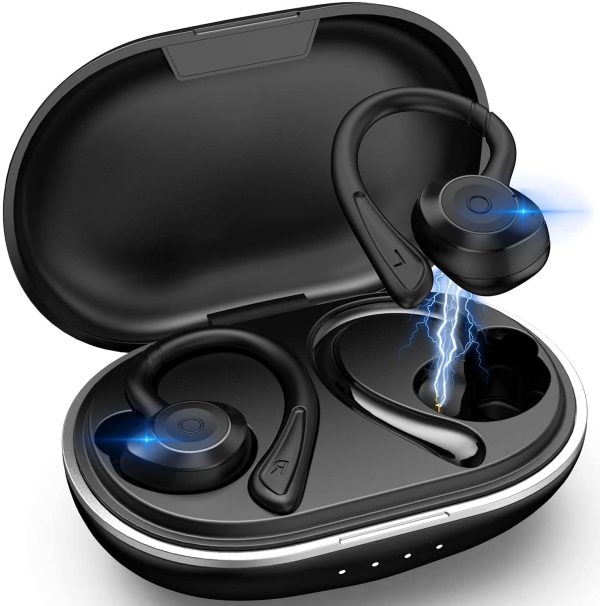 Cuffie Bluetooth Sport 5.0, Auricolari Bluetooth Sport Impermeabili IPX7 36 Ore, Auricolare bluetooth di Riproduzione Suono Stereo con Custodia di Ricarica - immagine 7