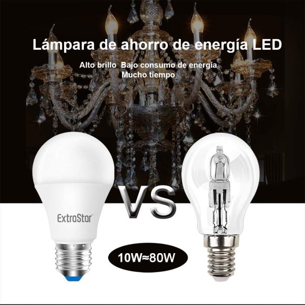 Lampadina LED E27, 10W (equivalenti a 80W), 3000K 800 lumen, luce bianca calda - Pacco da 6 - immagine 5