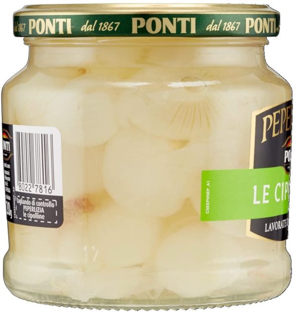 Ponti Cipolline Borettane Peperlizia, Cipolline in agrodolce barattolo da 350 g, Cipolle agrodolce come contorno per insalate, carne e pesce, Set da 6 - immagine 5