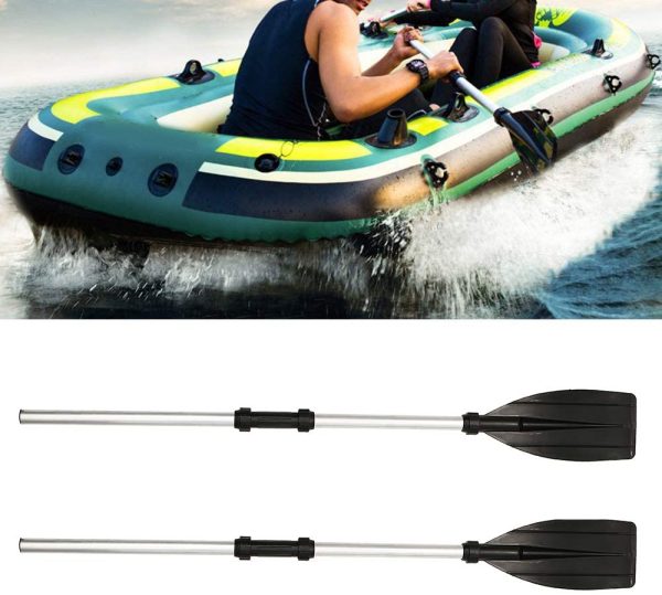 Your's Bath Set di 2 pagaie Kayak in alluminio, rimovibili, lunghezza ca. 203 cm, smontabile a 33 cm, doppio paddle per canoa, gommoni, materassi ad aria - immagine 6