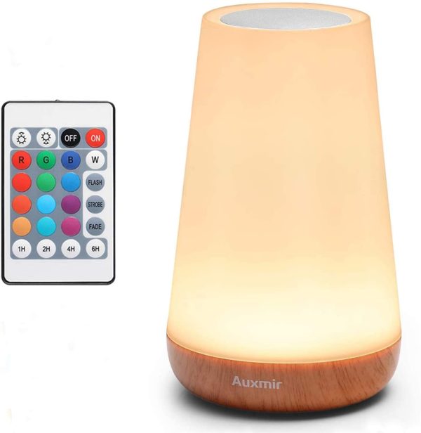 Luce Notturna Bambini, Lampada da Comodino Ricaricabile, Lampada LED Colorata con 13 Colori, Luminosit?? Regolabile, 3 Modi d??Illuminazione, Controllo Touch e Telecomando, Batteria Ricaricabile - immagine 3