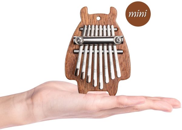 Olycism 8 chiavi Kalimba Portatile Pollice Pianoforte Marimbas dito Pianoforte Strumento Musicale Ciondolo per Bambini Adulti Principianti Professionale Regalo di Musicale Accessorio Mini - immagine 2