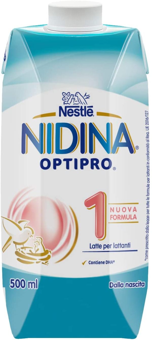 Nestl?? Nidina Optipro 1 dalla nascita Latte per lattanti liquido, 12 brick 500ml - immagine 3