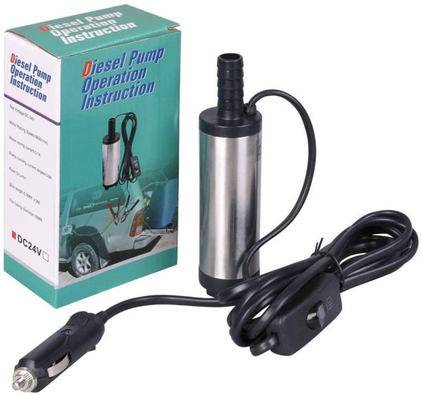 flintronic Pompa Acqua e Olio, 12V 38mm Pompa Sommersa Elettrica Pompa Combustibile con Filtro Rimovibile Diesel Aspirazione per Olio Gasolio e Acqua per Auto, Caravan, Marino, Barca - immagine 6