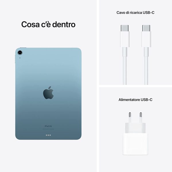 2022 Apple iPad Air (Wi-Fi, 256GB) - Azzurro (5a Generazione) - immagine 6