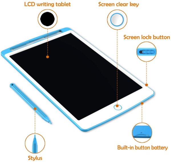 Colorato Tavoletta Grafica LCD Scrittura Digitale 10 Pollice, Elettronica Lavagna Cancellabile Tavolo da Disegno Portatile, Writing Tablet Regalo Bambini 3 a 10 Anni Ragazze (Rosa)