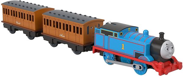 Thomas & Friends-Gli Indimenticabili Locomotiva Motorizzata Thomas con Annie e Clarabe Giocattolo per Bambini 3+Anni, Colore, Clarabel, GHK82 - immagine 3