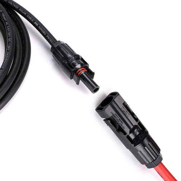 ANFIL 4mm2 / 12AWG Cavo di Prolunga per Pannelli Solari con Connettore Maschio e Femmina (3m rosso + 3m nero)