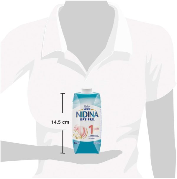 Nestl?? Nidina Optipro 1 dalla nascita Latte per lattanti liquido, 12 brick 500ml