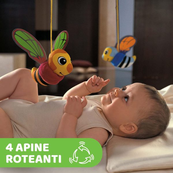 Chicco Giostrina Culla Neonato Casina delle Api, Giostrina per Lettino e Carillon Neonati con Apine Colorate e Musica Rilassante, Supporto Regolabile per Culla e Lettino, Giochi Neonato 0+ Mesi - immagine 3