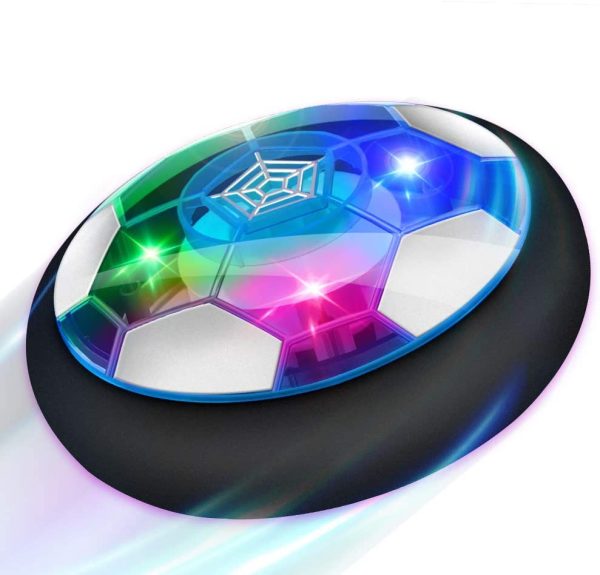 Baztoy Pallone Calcio Fluttuante, Giocattoli Bambini Palla Ricaricabile da Casa con Luci LED Hover Soccer Ball Interno Compleanno Natale Regali per Ragazzi Ragazze Giochi 3 4 5 6 7 8 9 10 Anni - immagine 3