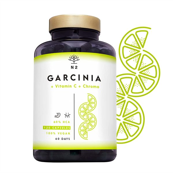 Garcinia Cambogia Extra Forte Pura HCA 60% Integratori per Dimagrire Blocca Fame Soppressore Appetito | Brucia Grassi Naturale Termogenico Vitamina C Cromo | 120 Capsule VEGANO CE N2 Natural Nutrition