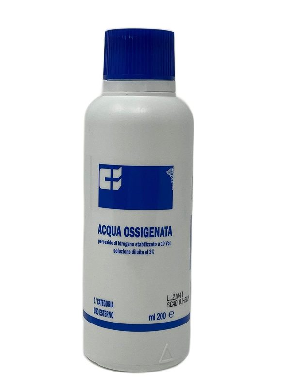 Acqua Ossigenata Flacone 200ML Con Tappo Di Sicurezza Per Bambini - Originale Cura Farma - immagine 2