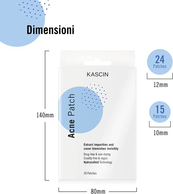 KASCIN Patch Brufoli - 39 Cerotti Brufoli - Made in Korea - Pimple Patch, Certotti per Brufoli, Acne Patch