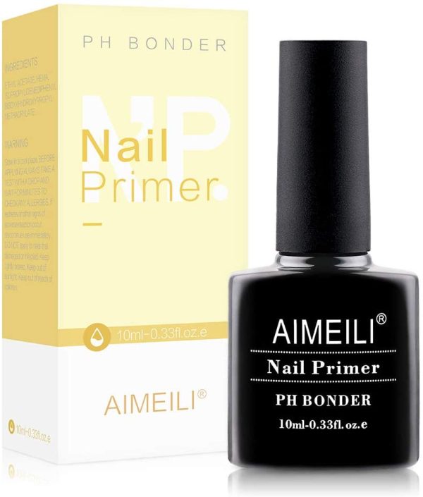 AIMEILI Primer Unghie Base Bonder Nail Prep Primer Aria Veloce Asciutto Primer Unghie Trucco Non Lampada, base trucco Libero Fit per Unghie in Acrilico Bonder Legame 10ml - immagine 2