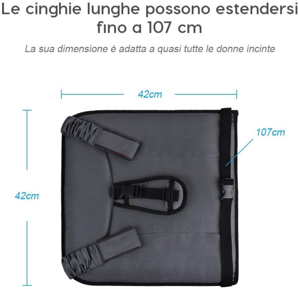 Rovtop Cintura di Sicurezza in Gravidanza, Cintura Auto per Gravidanza, Protegge Bambino e Madre, Evitando Rischio di Aborto - immagine 5