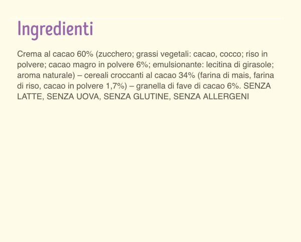 Misura Snack al Cacao con Cereali e Fave di Cacao Liberid?? | Senza Allergeni | Confezione da 63 grammi