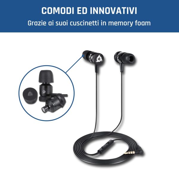 Fusion Auricolari con Microfono + Audio di Alta qualit?? + Cuffie di Lunga Durata con Memory Foam + Garanzia 5 Anni - Jack 3.5 mm per iOS Android PC Console + Nuova Versione 2022 + Nero - immagine 7