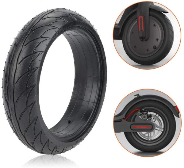 Scooter Elettrico Tire - Rubber Damping Pneumatico Posteriore della Parte Anteriore Solida Rotella della Gomma del Pneumatico della Copertura for Ninebot ES1 ES2 ES3 ES4 Scooter Elettrico - immagine 6