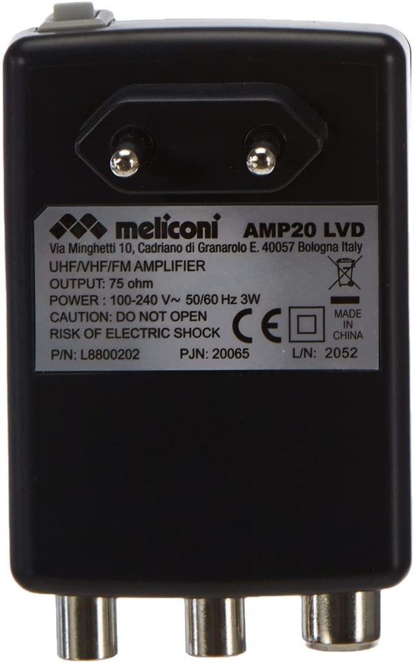 AMP20 Amplificatore Di Antenna Digitale Da Interni Con Filtro LTE, Nero - immagine 3