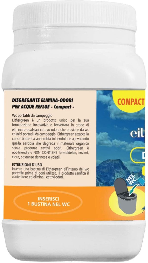 COMPACT - Disgregante elimina odori per acque reflue - per WC portatili da campeggio - 15 bustine da 15g - immagine 3