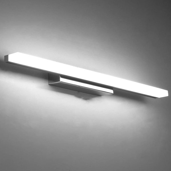 Applique da bagno LED 50CM Lampada Specchio Bagno Interno Moderno Bagno Luce per Trucco 12W Bianca Fredda 6000K 1000LM Non-dimmerabile - immagine 2