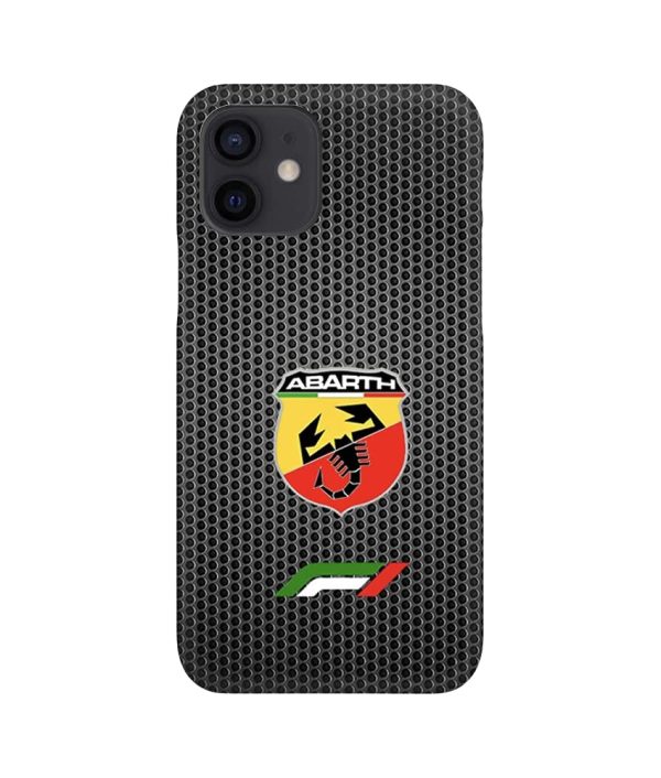 Carbon Abarth cover per iPhone 13, 13 pro, 13 pro max, 13 mini,12mini, 12, 12 pro, 12 pro max, 11, 11 pro, 11 pro max, XS, X, X max, XR, SE, 7+, 8, 7, 6+, 6,