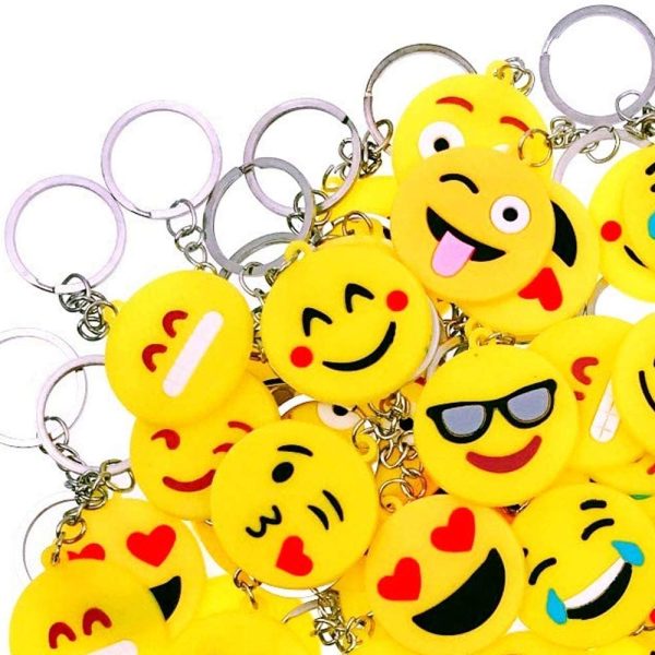 Gudotra Emoji Portachiavi Gadget Compleanno Bambini Regalini Fine Festa Compleanno Pensierini Bomboniere Adulti Natale 34 Pezzi - immagine 4