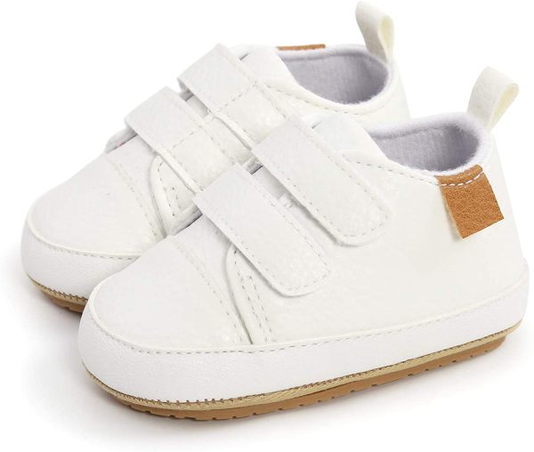 A68 Scarpe Neonato Unisex in Pelle Morbida,Scarpe da Ginnastica Unisex-Bambini 0-18 Mesi - immagine 2