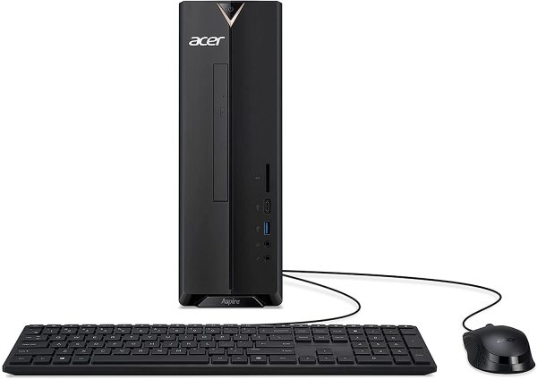 Aspire XC-895 Pc Fisso, Desktop con Processore Intel Core i5 10400, Ram 8 GB DDR4, 512 GB M.2 PCIE SSD, DVD-RW, Scheda Grafica Intel UHD, Wireless Lan, Tastiera e Mouse USB, Windows 10 Home - immagine 2