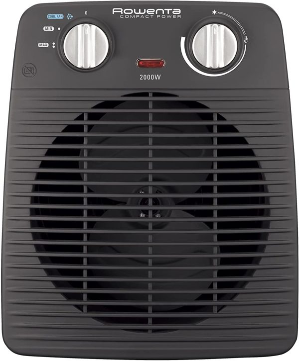 Rowenta SO2210 Compact Power Termoventilatore Potente e Compatto, Riscalda e Raffredda Gli Ambienti, Ottimo per Qualsiasi Stagione, 2000 W, 220 V, Nero - immagine 9