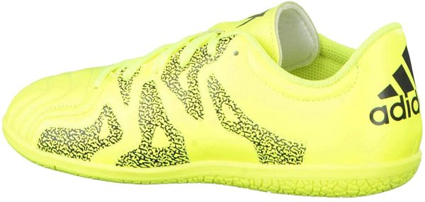 adidas Jr X 15.3 in Pelle, Scarpe da Calcetto, Solar Yellow-Solar Yellow-Core Black - immagine 7