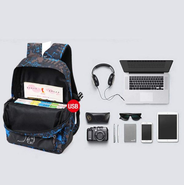 Asge Bambini Zaino Scuola Bambina Zaini Scuola Media Ragazza Borsa Impermeabili Scuola Maschio Zaino Casual Da Viaggio Zainetti Ragazza Backpacker Per Laptop Riflettente Borsello Monospalla Set - immagine 4