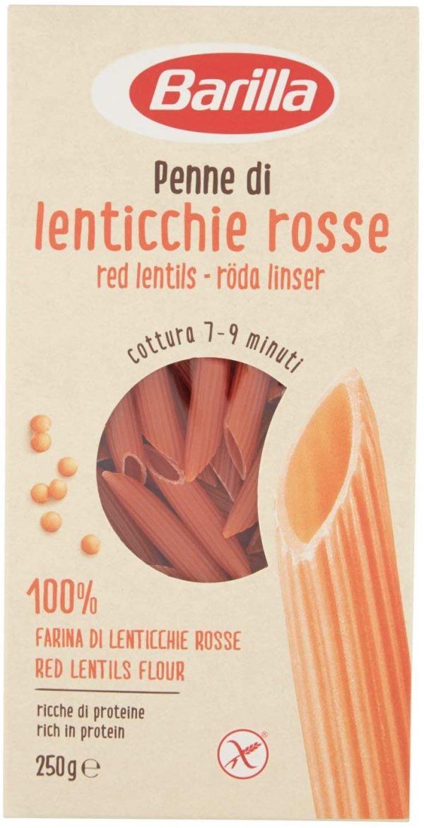 Barilla Pasta di Legumi Penne di Lenticchie Rosse, Ricche di Fibre e Proteine, senza Glutine, 250g - immagine 5