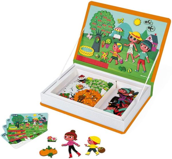 Janod - 4 Stagioni Gioco Educativo, Multicolore (Giallo/Rosso), 115 Pezzi - immagine 6