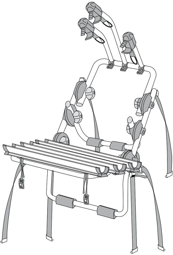 Fabbri 6201801 Bici Ok 3 - Portabiciclette Posteriore per Trasportare 3 Biciclette - immagine 6