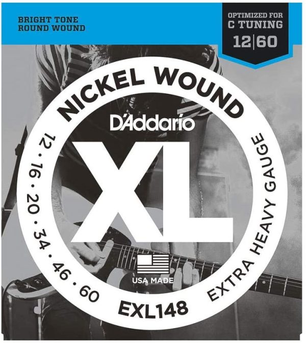 D'Addario Corde Chitarra Elettrica | EXL148 | Set Corde per Chitarra Elettrica per Ferita Nichel | 6 Corde | Extra Pesante, 12-60 | 1-Paccetto - immagine 6