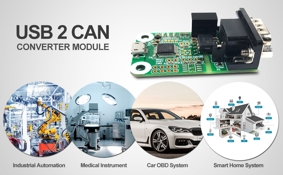 Modulo convertitore USB a CAN per Raspberry Pi4/Pi3B+/Pi3/Pi Zero (W)/Jetson Nano/Tinker Board