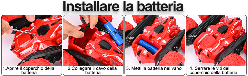 Fasi di installazione della batteria