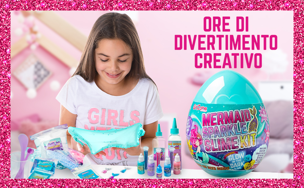 slime kit set uovo sirena mermaid fai da te bambina ragazza bambini regalo pasqualone bimba 5 6 7 8