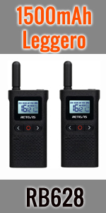 Retevis RB628 Walkie Talkie Ricaricabile