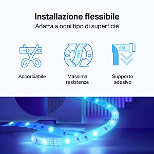 Tapo L900-5, striscia led wi-fi RGB multicolor con supporto adesivo 