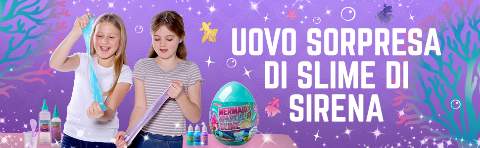  slime kit set uovo sirena mermaid fai da te bambina ragazza bambini regalo pasqualone bimba 5 6 7 8