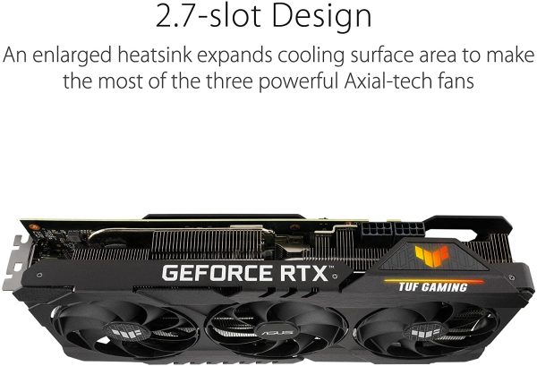 TUF Gaming GeForce RTX 3070 Ti OC Edition Scheda Grafica, 8 GB GDDR6X, PCIe 4.0, 2 HDMI 2.1, 3 DisplayPort 1.4a, OpenGL 4.6, Overclock, Tre Ventole, PSU Consigliata 750W, GPU Tweak II, Nero - immagine 4