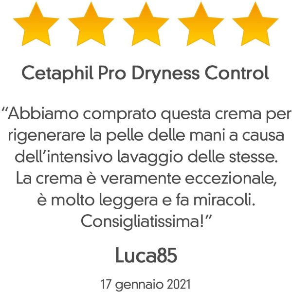 Cetaphil PRO Dryness Control, Crema Mani Barriera Protettiva Riparatrice Intensiva Giorno. Protezione Quotidiana per Pelle Sensibile ed Irritata, Formato 50 ml